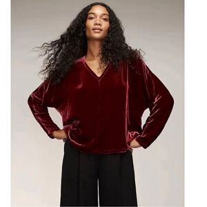 Eileen Fisher Velvet Dolman Top size Large NWT